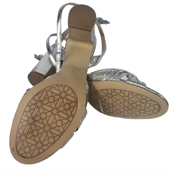 Jewel Badgley Mischka Christen Evening Sandals Silver 9 - Picture 7 of 7